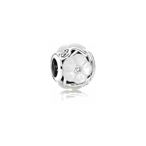 Charm Flor Blanca y tipo Diamantes