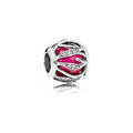 Charm Separador "Fuego Rosa" Plata 925 y Zirconias