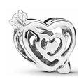 Charm Separador Corazón Enlazado con Alas