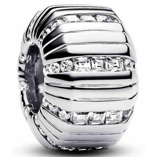 Charm Separador Plata con Circones