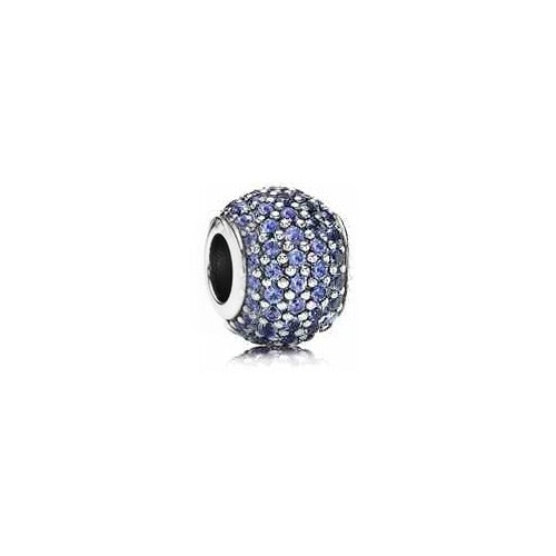 Separador Pavé de Circonita Azul y Plata