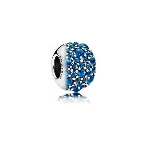 Charm Separador Burbujas Azules Brillantes