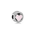 Charm Separador Corazón Rosa Brillante