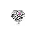 Corazón Celestial con Circonia Rosa