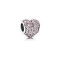 Charm Corazón Rosa Pave