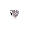 Corazón Brillante Con Corazón Rosa