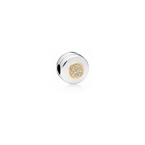 Clip Circular Pavé plata