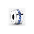 Charm Clip Brillante con tipo Zafiros Azules