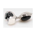 Charm Clip Plata Esterlina S925 con Piedra Negra