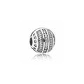 Charm Clip Plata Corazones y Brillantes