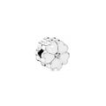 Charm Clip Flor Blanca de Corazones con Circonita