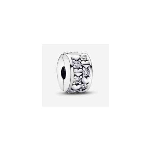 Charm Clip Corazones Brillantes