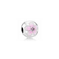 Charm Flor Rosa Esmaltada y Circonita