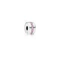 Charm Clip Rosa Brillante