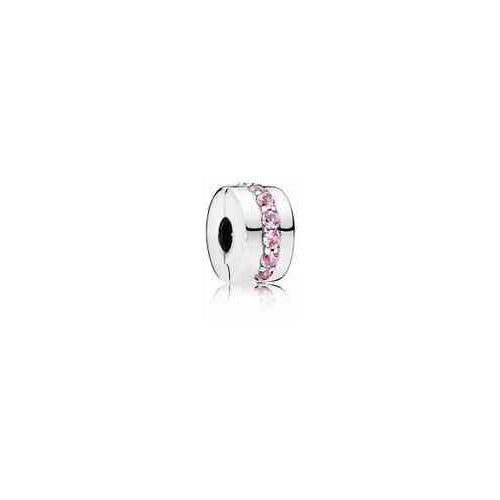 Charm Clip Rosa Brillante