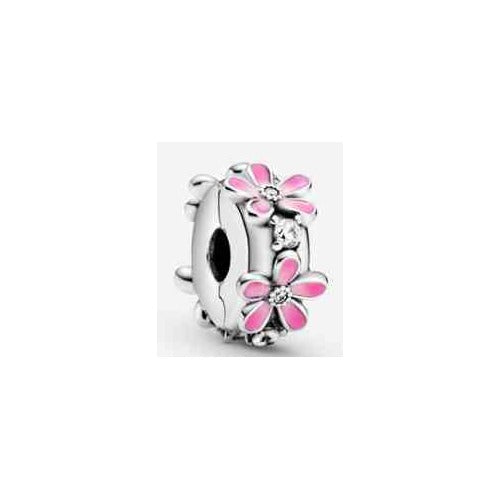 Clip Flores Rosas con Circonitas