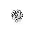 Charm Clip Flor Calada Espaciador Plata 925