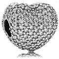 Charm Corazón Pavonado con Circonitas