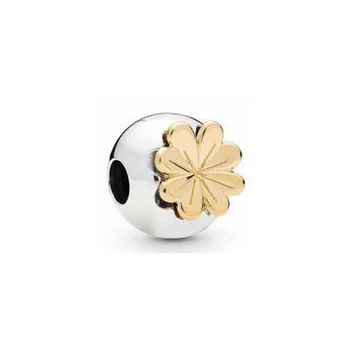 Charm Clip Trébol de Cuatro Hojas en plata