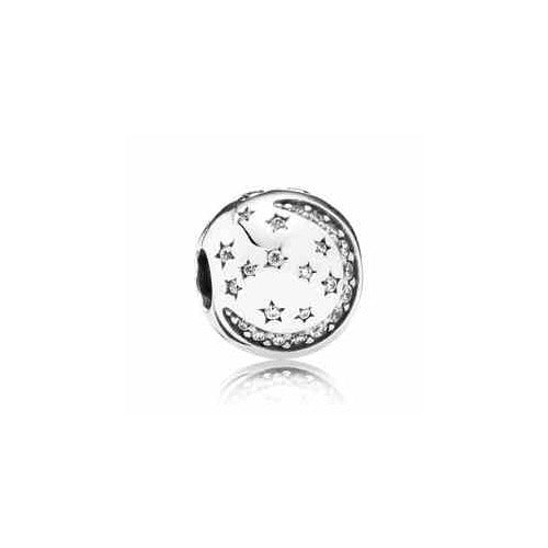 Charm Clip Luna y Estrellas Brillantes