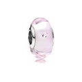 Charm Separador Cristal Corazón Rosa
