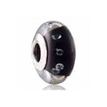 Charm Separador Cristal Burbujas Negras