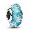 Charms de Cristal Azul Marino con Plata