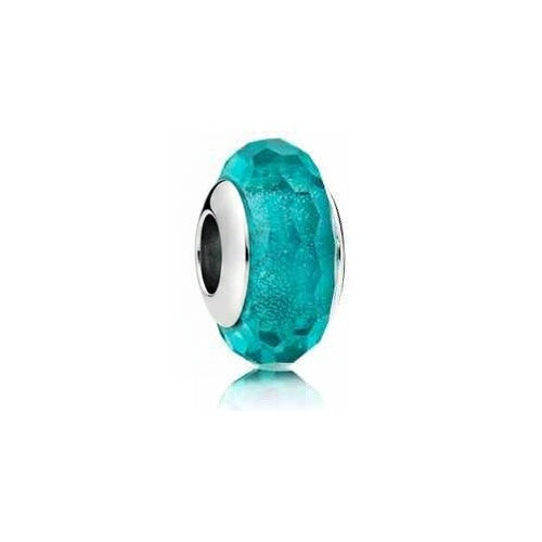Charm Separador Cristal Azul tipo Turquesa
