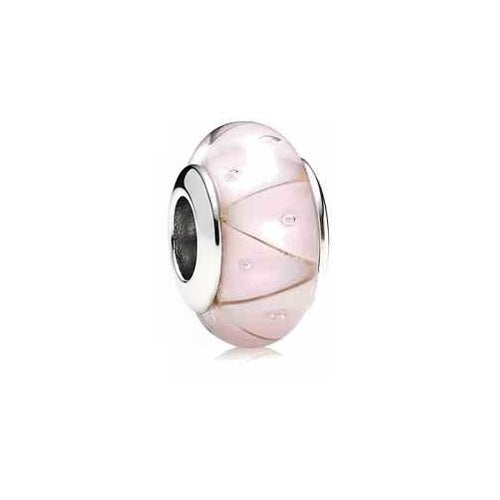Charm Separador Cristal Rosado Con Detalles