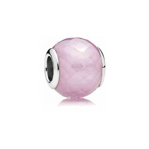 Charm Separador Cristal Rosa Facetado