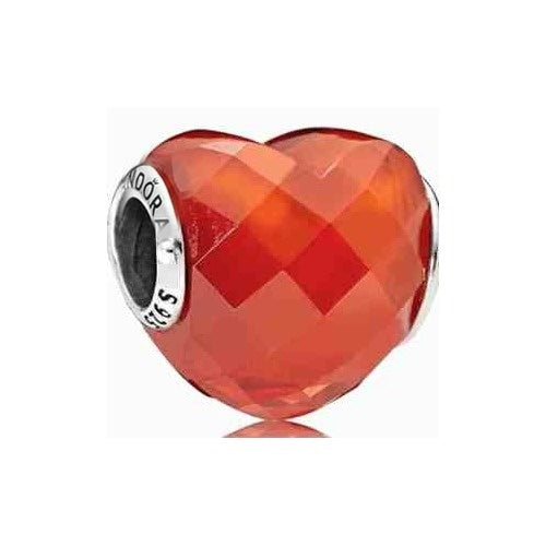 Charm Corazón Rojo Cristal Facetado