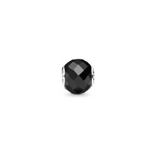 Charm Dije Piedra Negra Facetada