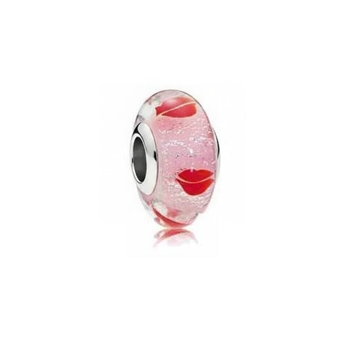 Charm Separador 'Labios Rojos y Brillo Rosa'