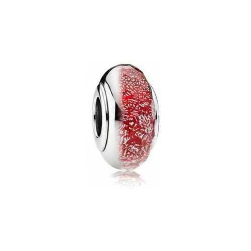 Charm Separador Cristal Rojo Centelleante