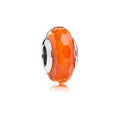 Charm Separador Cristal Naranja Facetado