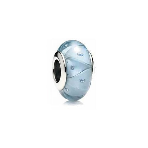 Charm Separador Cristal Azul Burbujas