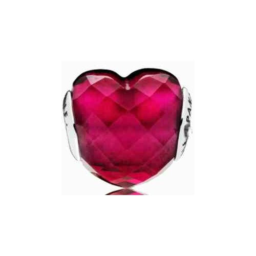 Charm Corazón Cristal Fucsia