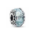Charm Separador Copo de Nieve y Cristal Azul