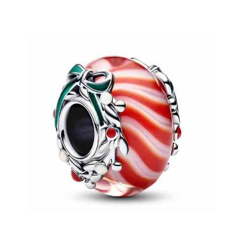 Dije Separador Cristal Navideño Candy Cane