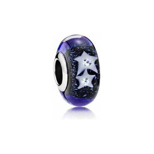 Charm Separador Estrellas Cristal Azul
