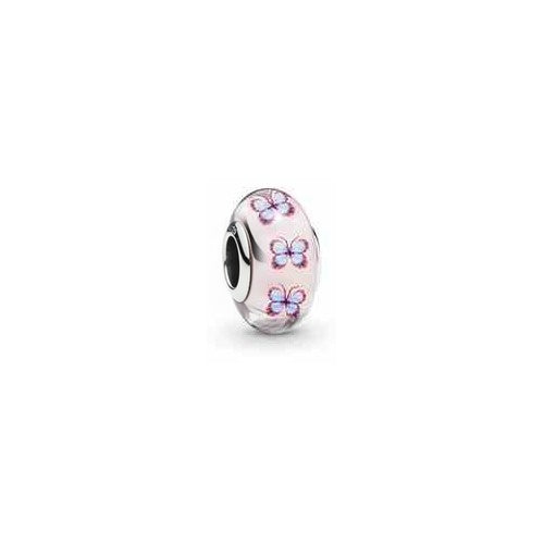 Charm Separador Cristal Mariposas Rosas
