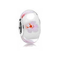Charm Separador Flor de Cristal Rosa