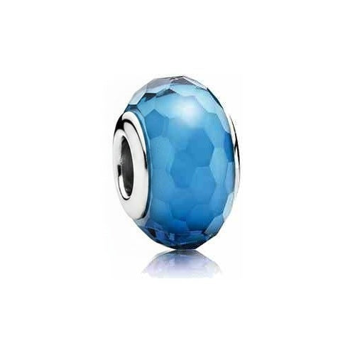 Charm Separador Cristal Azul Facetado