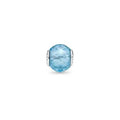 Charm Azul Facetado Plata 925