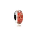 Charm Separador Cristal Rojo y plata