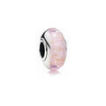 Charm Separador Cristal Rosa Glitter