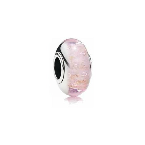Charm Separador Cristal Rosa Glitter