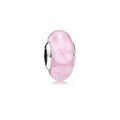 Charm Separador Cristal Rosa Efecto Nube
