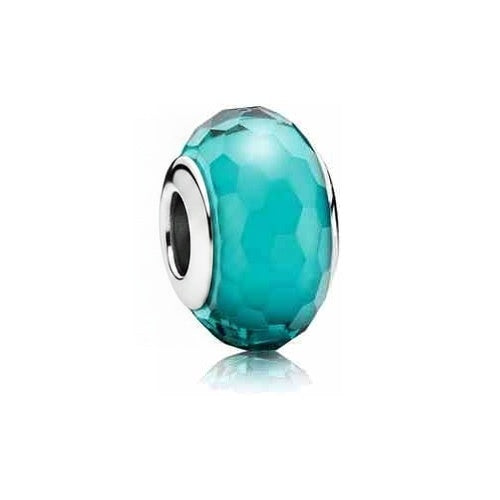 Charm Separador Cristal tipo Turquesa Facetado