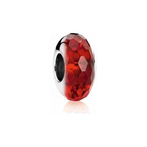 Charm Separador Cristal Rojo Facetado